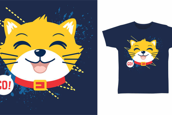 可爱卡通狐狸裁片印花服装，活力四射的时尚选择