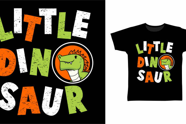 创意恐龙主题裁片印花服装，趣味儿童服装印花设计