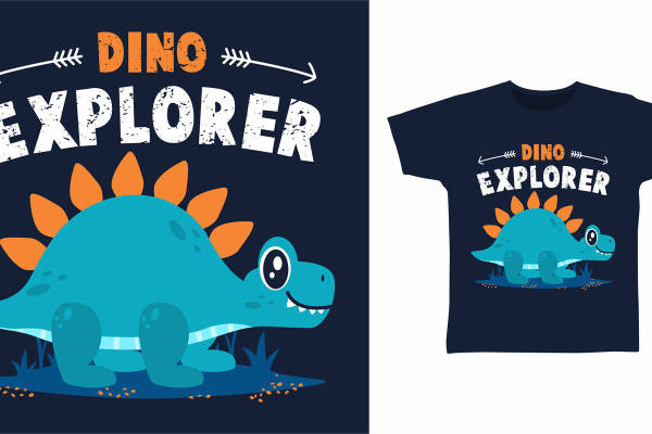 儿童恐龙主题裁片印花服装印花设计