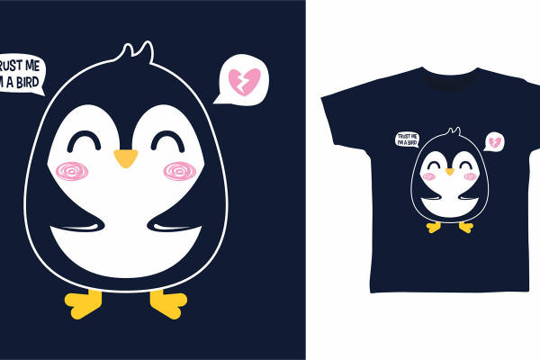 可爱企鹅裁片印花服装，展现个性与趣味的完美选择