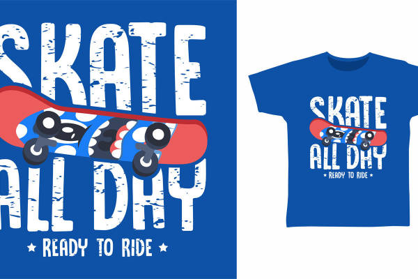 潮流滑板主题裁片印花服装印花设计