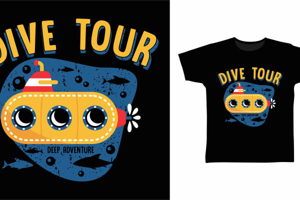 创意潜水主题裁片印花服装印花设计