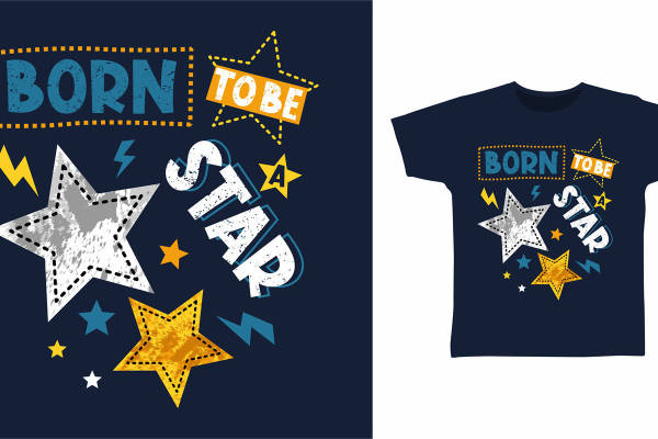 创意裁片印花服装:天生明星时尚T恤设计