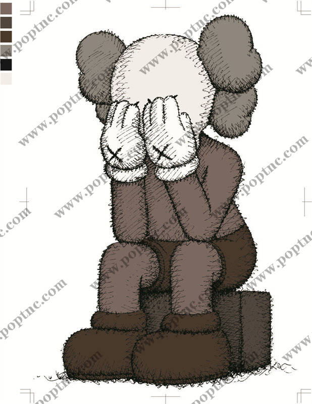 时尚卡通熊裁片印花服装,打造可爱休闲风格