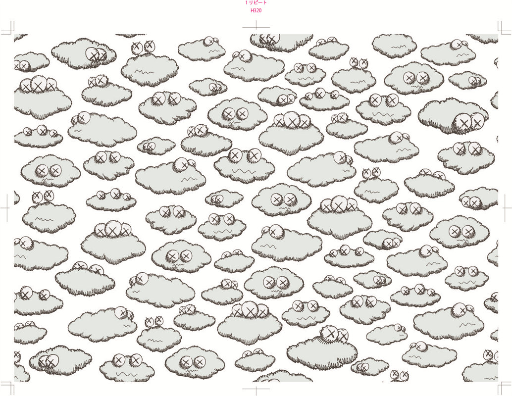 可爱卡通云朵裁片印花服装图案设计