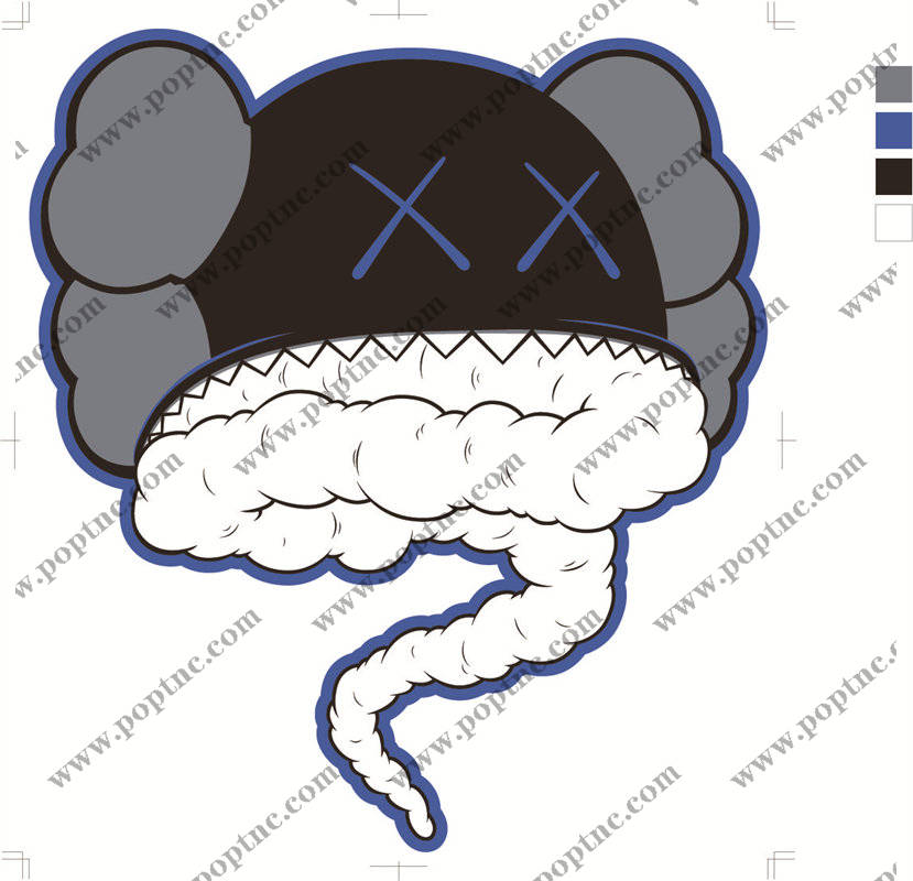 创意卡通裁片印花服装:可爱羊羔帽图案设计