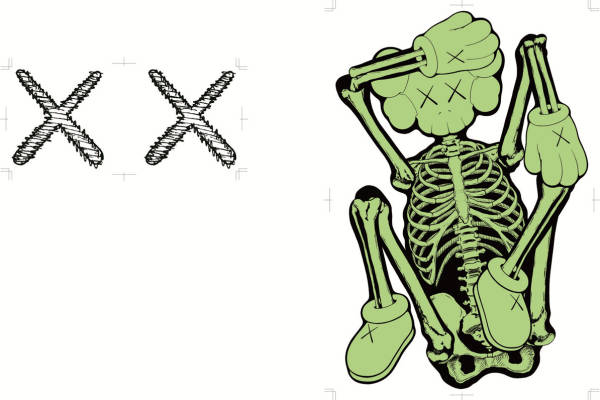 时尚骷髅裁片印花服装印花设计