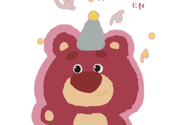 可爱卡通熊裁片印花服装印花设计