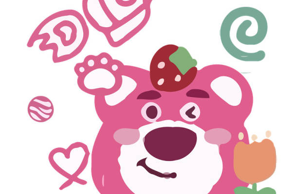 可爱卡通熊裁片印花服装印花设计