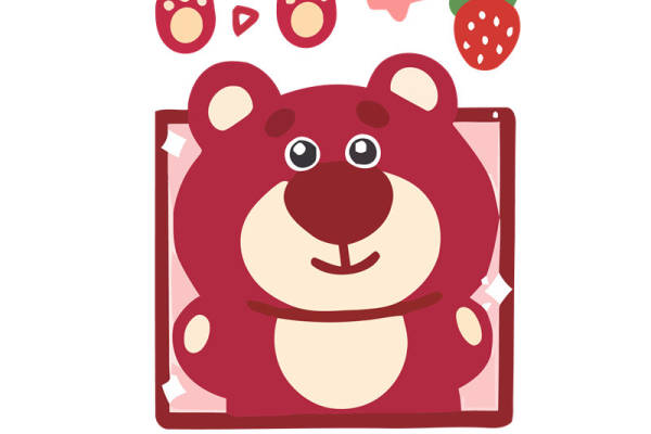 可爱草莓熊裁片印花服装,增添童趣与活力