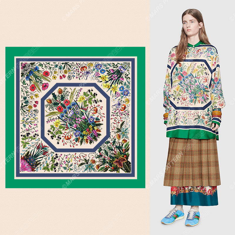 时尚花卉裁片印花服装，展现个性与优雅