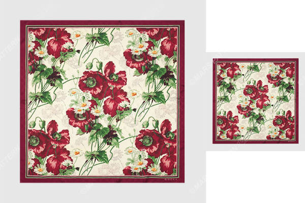 复古花卉裁片印花服装,优雅时尚的服装印花设计