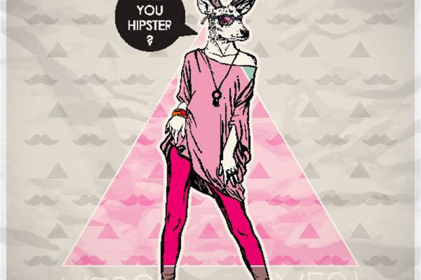 时尚鹿头裁片印花服装，展现个性潮流服装印花设计