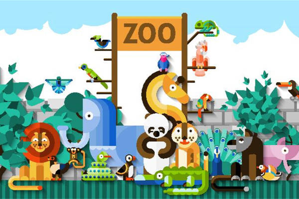 动物园主题裁片印花服装印花设计