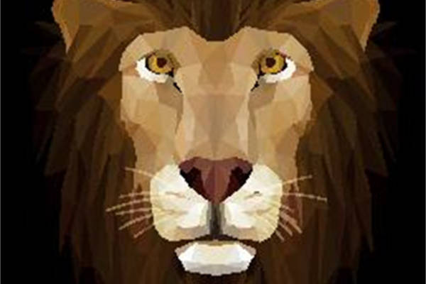 时尚霸气狮子头裁片印花服装印花设计