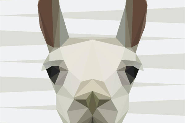 现代几何风格兔子裁片印花服装图案设计