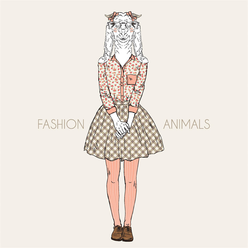 创意动物裁片印花服装,时尚与自然的完美结合