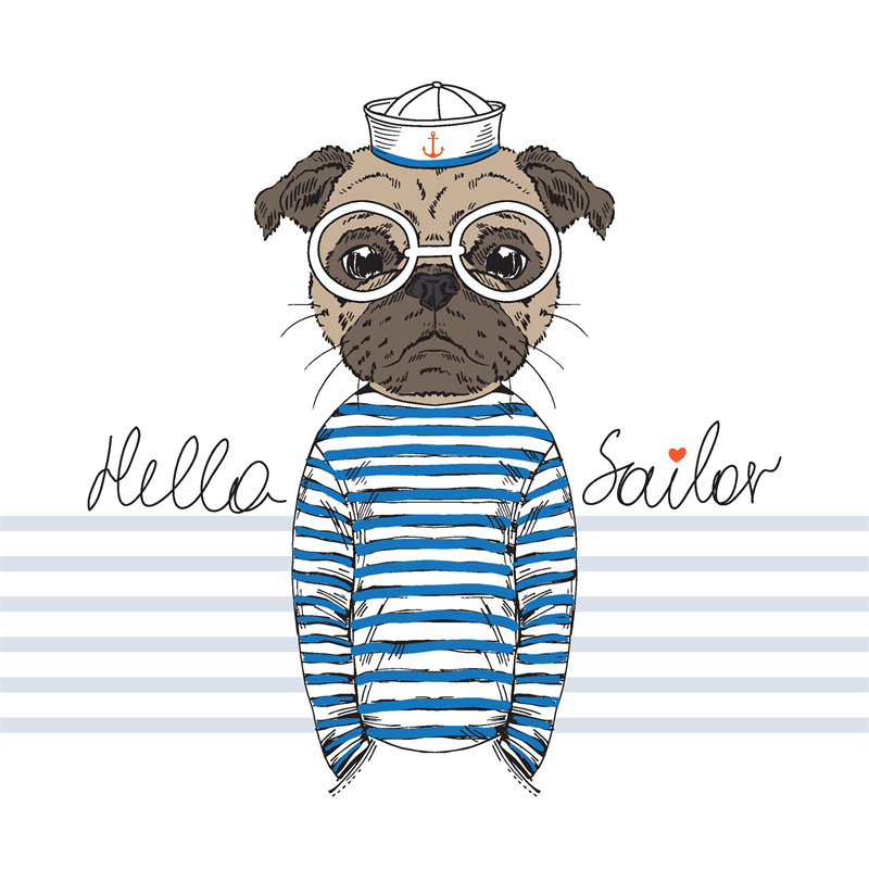 可爱水手风裁片印花服装,打造独特海洋风格