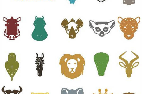 非洲动物主题裁片印花服装印花设计