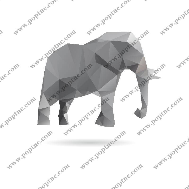 现代几何风格大象裁片印花服装印花设计