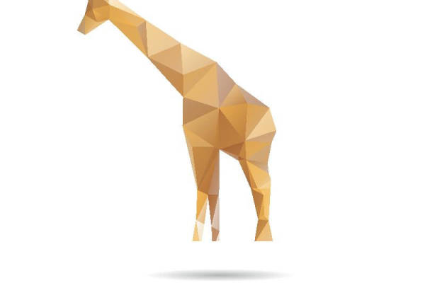 时尚几何风格长颈鹿裁片印花服装印花设计