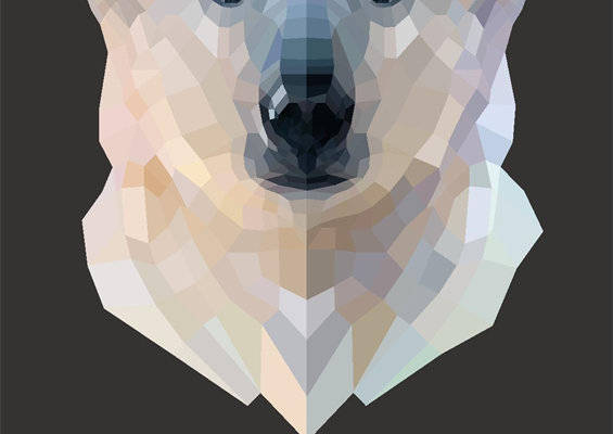 北极熊几何风格裁片印花服装印花设计