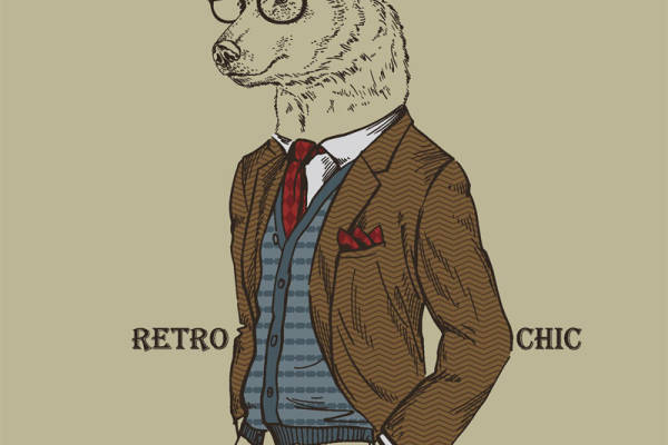 复古时尚动物裁片印花服装印花设计