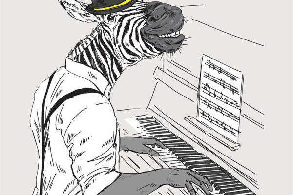 创意斑马裁片印花服装,展现个性音乐风格