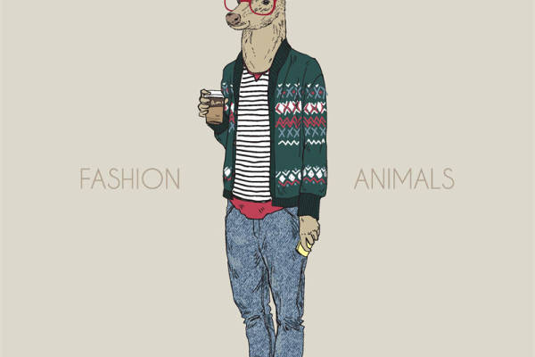 时尚动物裁片印花服装：鹿头图案的现代街头风格