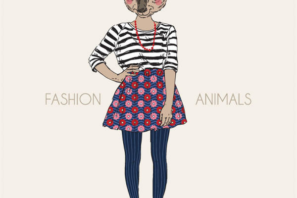 独特动物头饰裁片印花服装，展现个性时尚风格