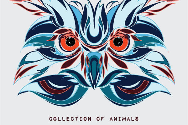 民族风猫头鹰裁片印花服装 独特设计时尚印花T恤