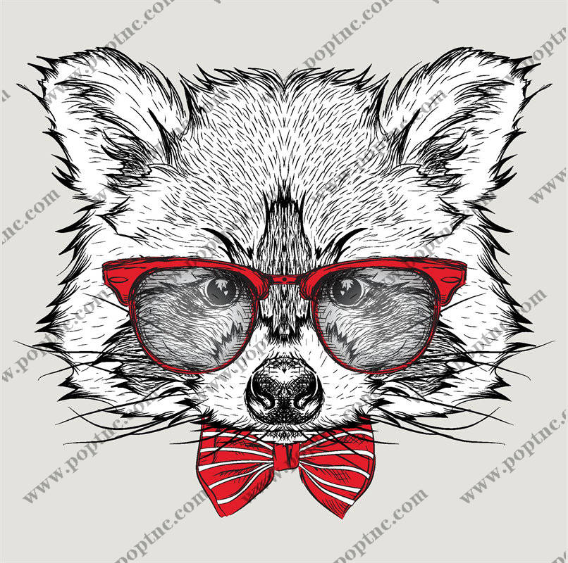 时尚个性动物裁片印花服装印花图案设计