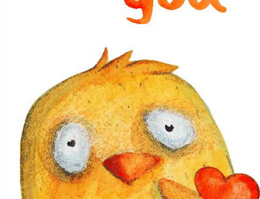 温馨可爱的卡通鸡裁片印花服装，表达爱意的完美选择