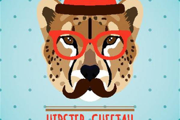 时尚潮流裁片印花服装:嘻哈猎豹图案设计