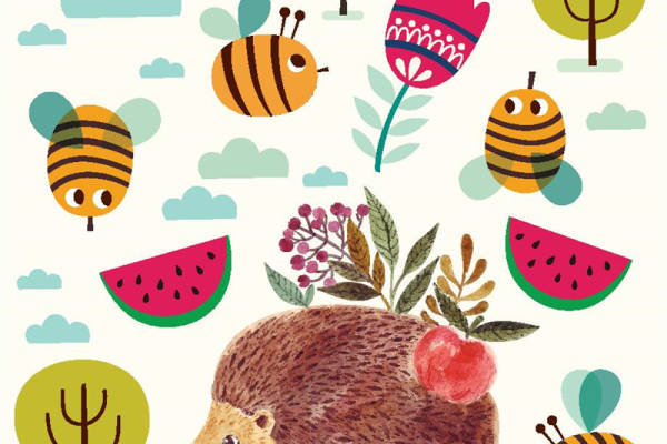 可爱卡通动物裁片印花服装印花设计