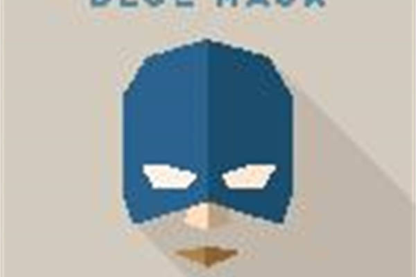 创意蓝色面具裁片印花服装，打造独特街头风格