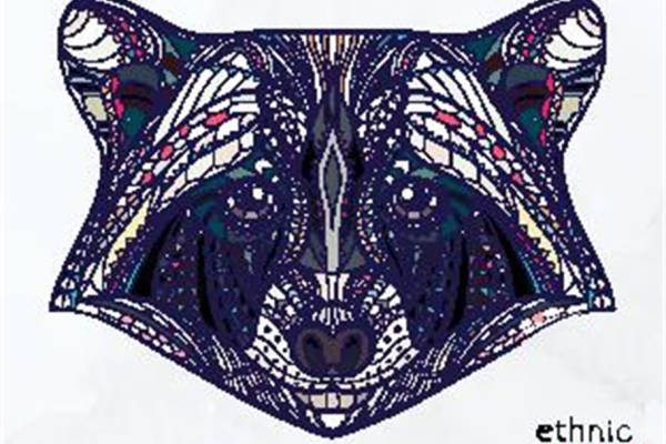 民族风动物图案裁片印花服装印花设计