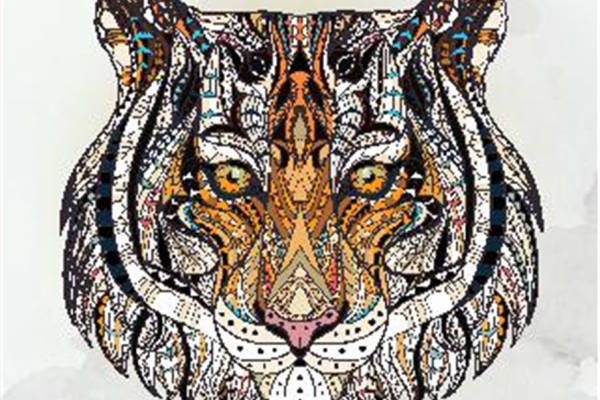 独特民族风老虎裁片印花服装，展现个性与时尚