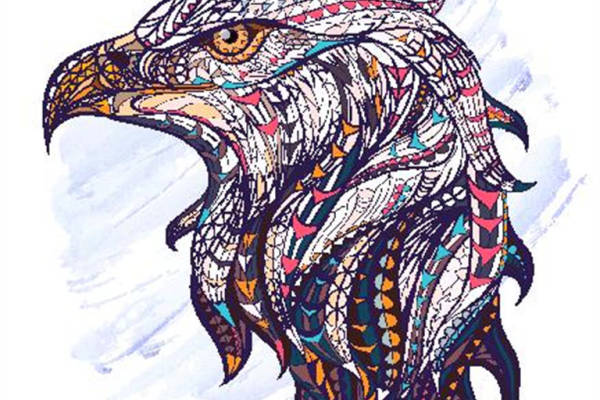 民族风鹰头裁片印花服装，展现独特个性的时尚选择