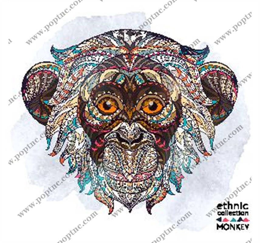 民族风猴子裁片印花服装,独特设计引领时尚潮流