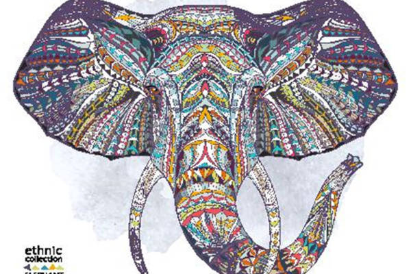 民族风大象裁片印花服装，展现独特艺术魅力