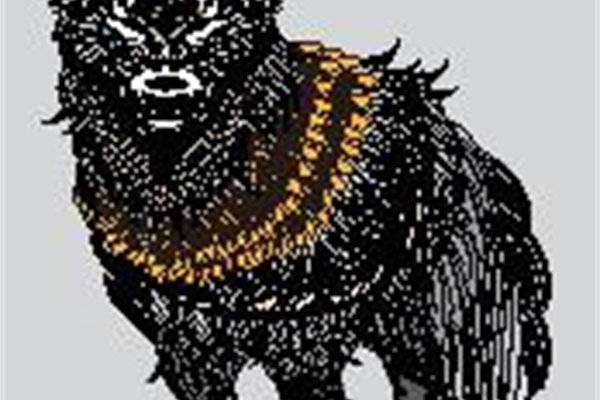 时尚野性魅力:黑金狼图腾裁片印花服装