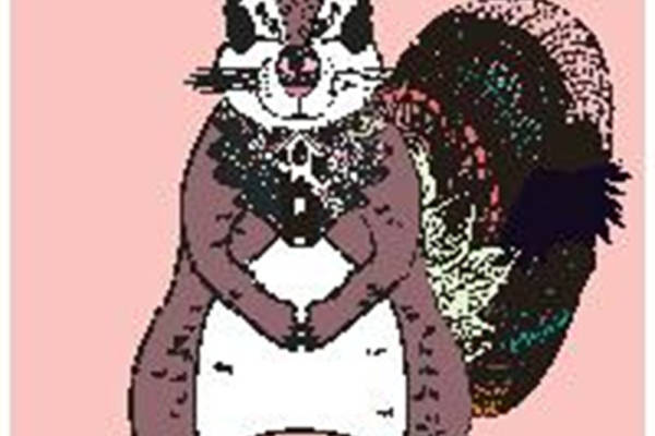 可爱浣熊裁片印花服装,趣味卡通风格服装印花设计