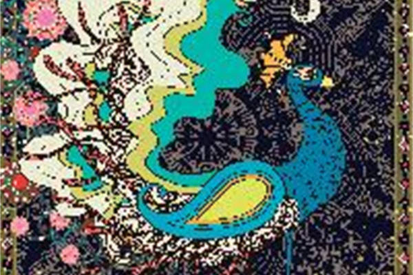 孔雀与花卉图案裁片印花服装，展现自然之美