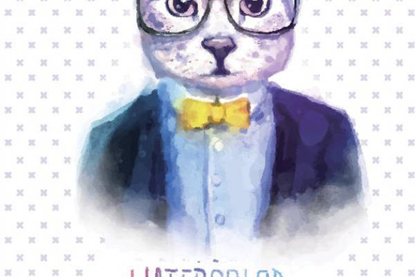 时尚水彩风格动物裁片印花服装设计