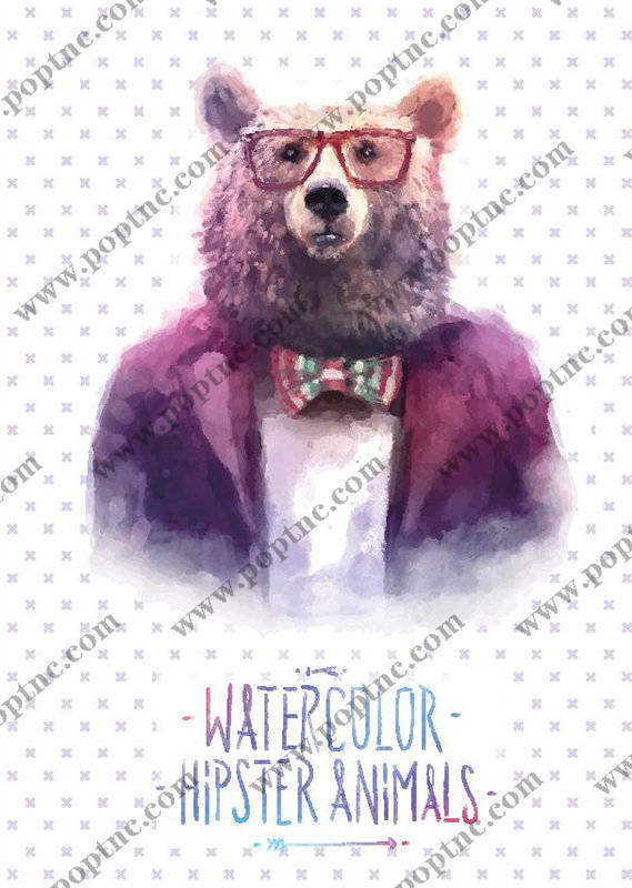 时尚水彩风格裁片印花服装印花设计