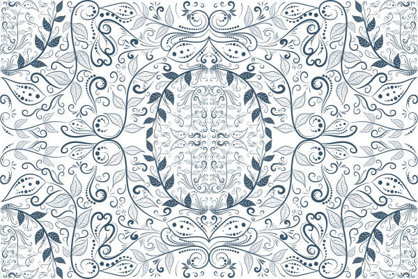 优雅花卉图案面料印花,适合多种服装印花设计