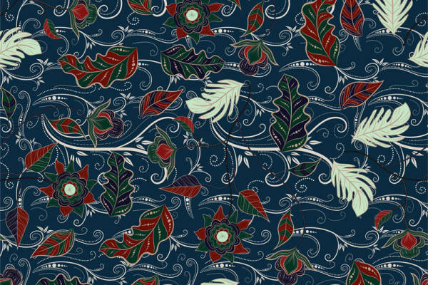 复古风格花卉图案服装印花面料推荐