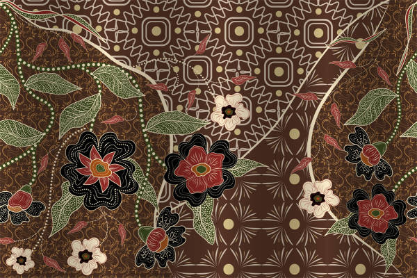 复古风格花卉图案服装印花面料设计