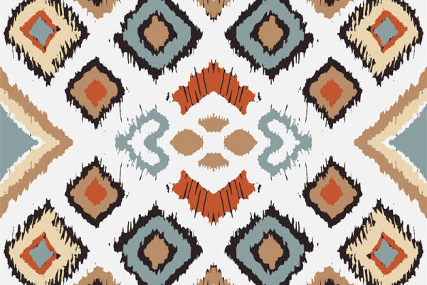 复古几何图案服装印花面料设计